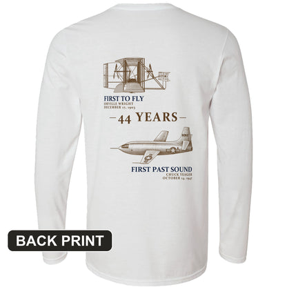 First To Fly - First Past Sound Back Print Long Sleeve T-Shirt