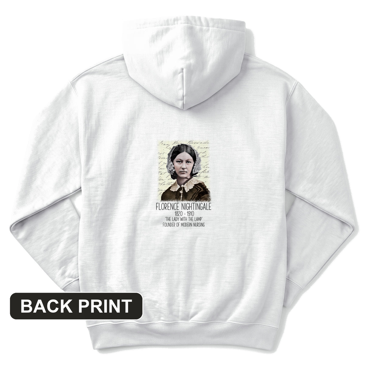 Florence Nightingale Back Print Hoodie
