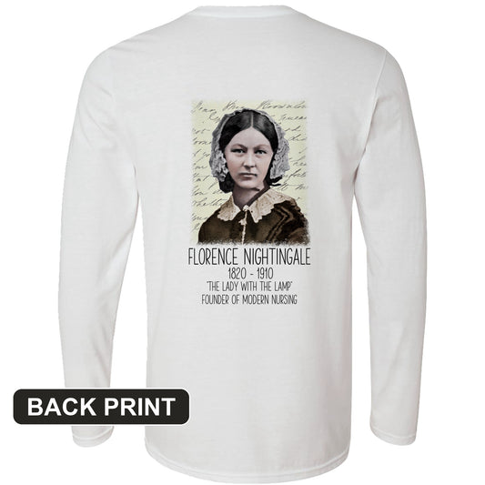 Florence Nightingale Back Print Long Sleeve T-Shirt