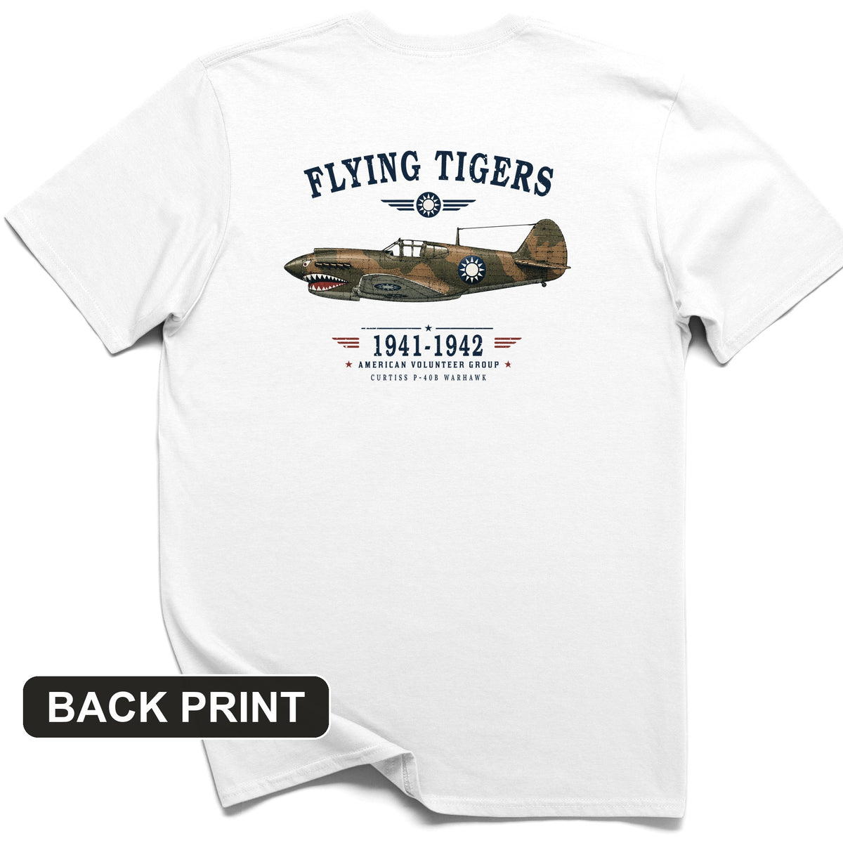Flying Tigers Back Print T-Shirt