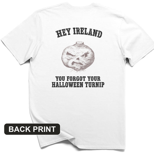 Forgot Your Halloween Turnip Back Print T-Shirt