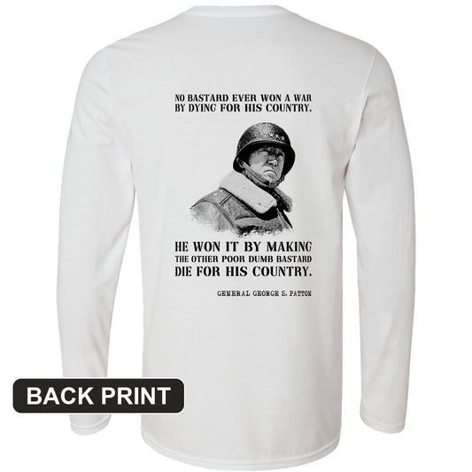 General Patton Back Print Long Sleeve T-Shirt