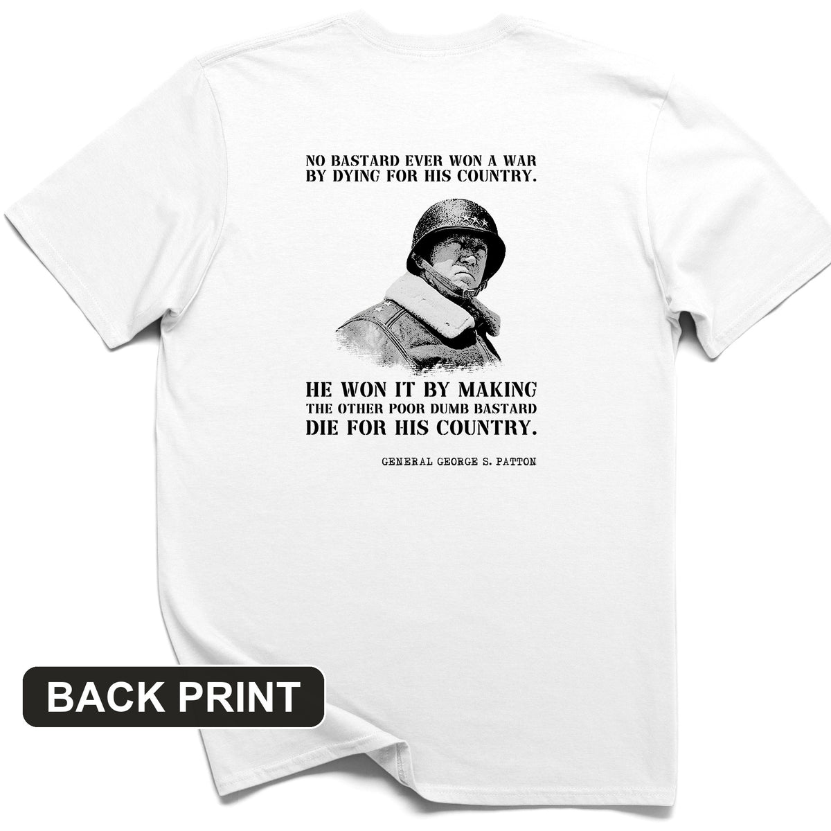 General Patton Back Print T-Shirt