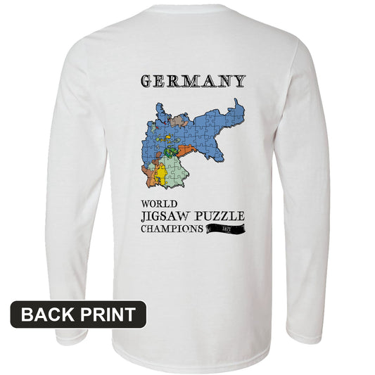 Germany Jigsaw Champion Back Print Long Sleeve T-Shirt