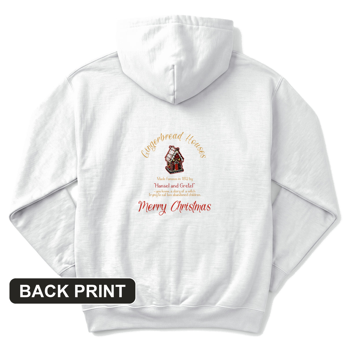 Gingerbread House Back Print Hoodie