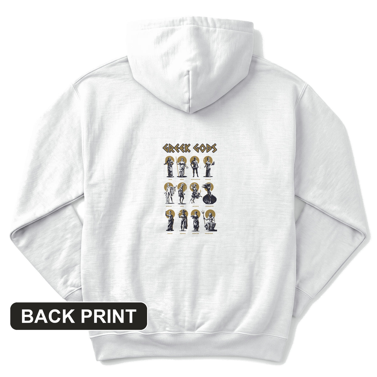 Greek Gods Back Print Hoodie