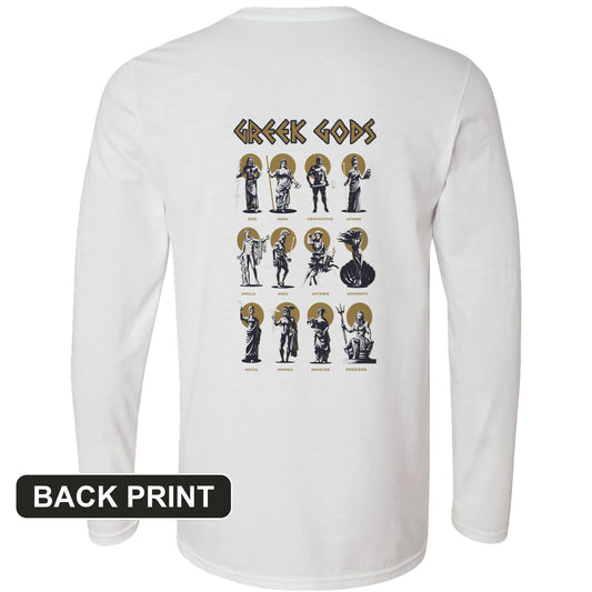 Greek Gods Back Print Long Sleeve T-Shirt