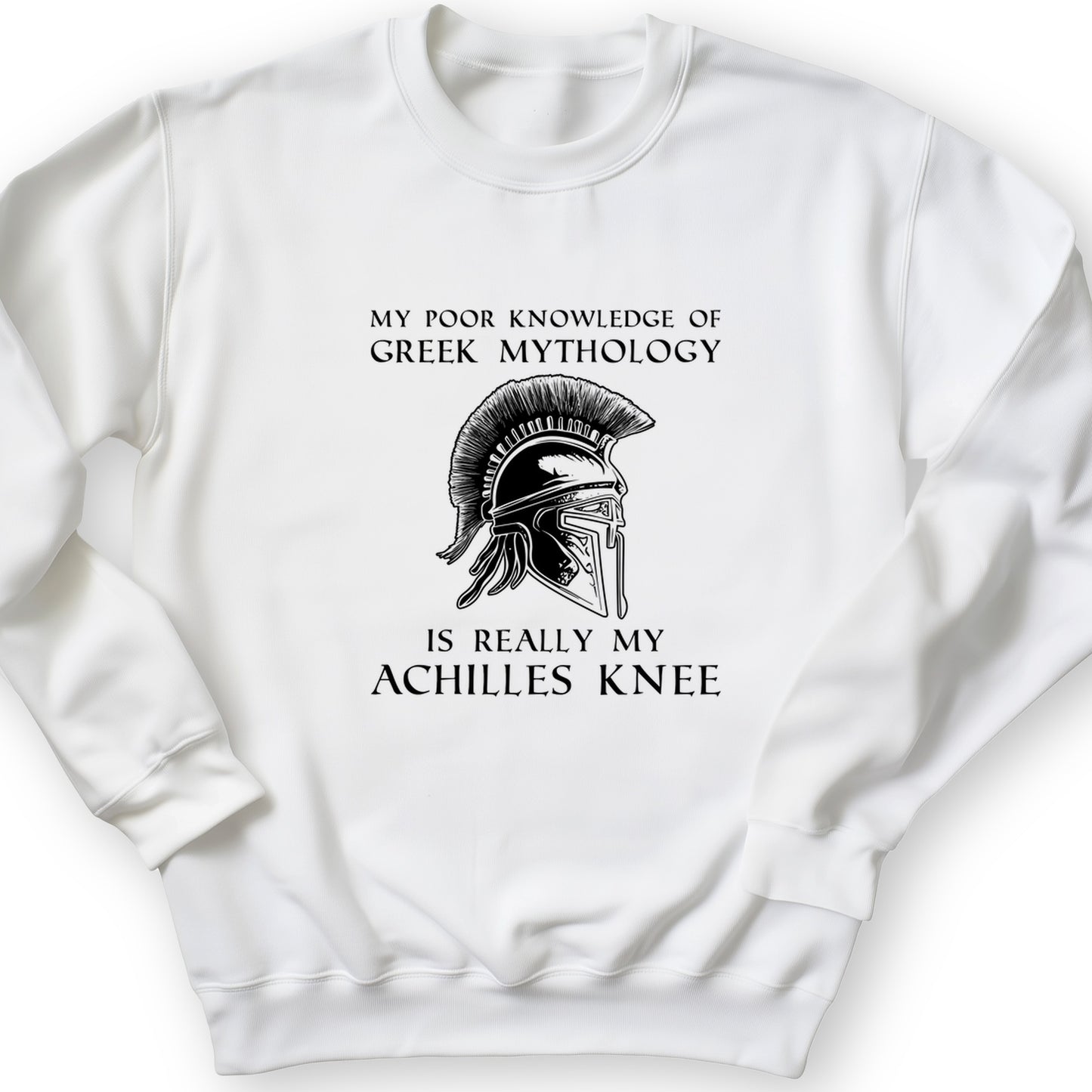 Greek Mythology Achilles Knee Crewneck