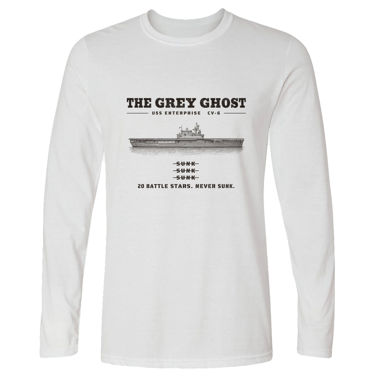 Grey Ghost Long Sleeve T-Shirt