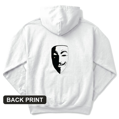 Guy Fawkes Mask Back Print Hoodie