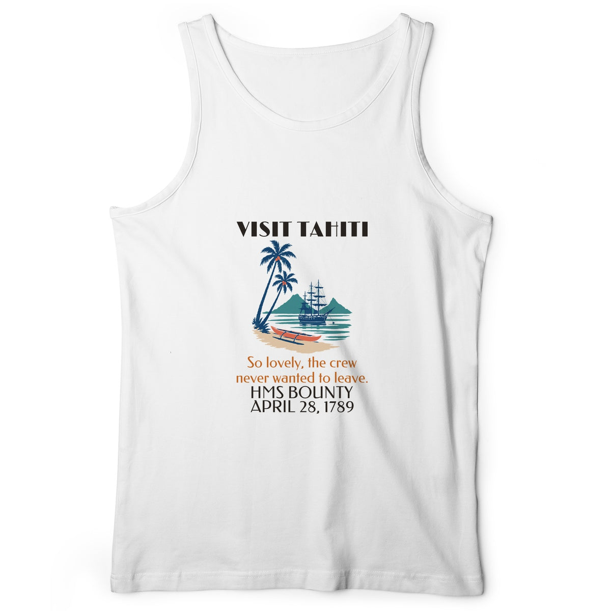 Visit Tahiti HMS Bounty 1789 Tank Top