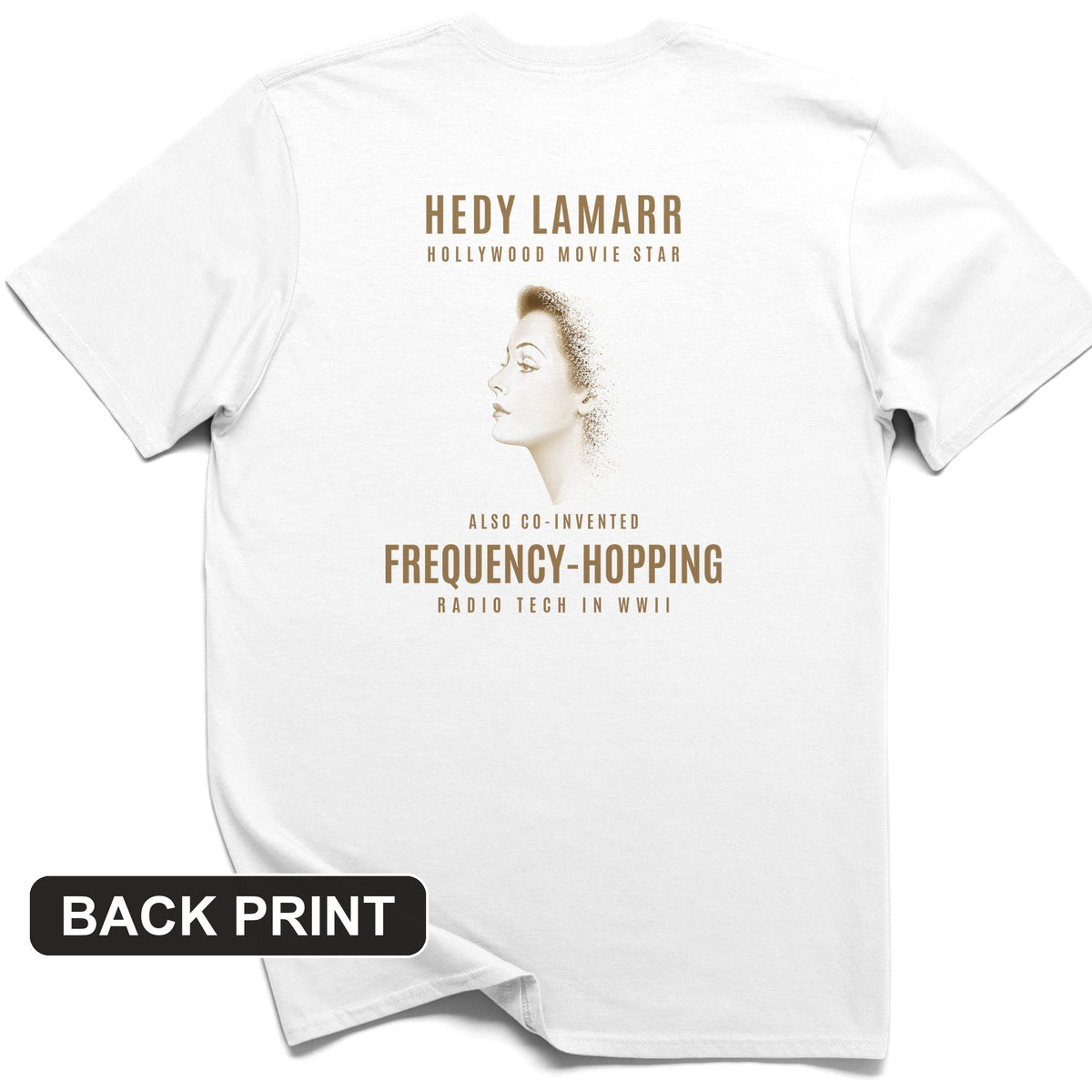 Hedy Lamarr Back Print T-Shirt