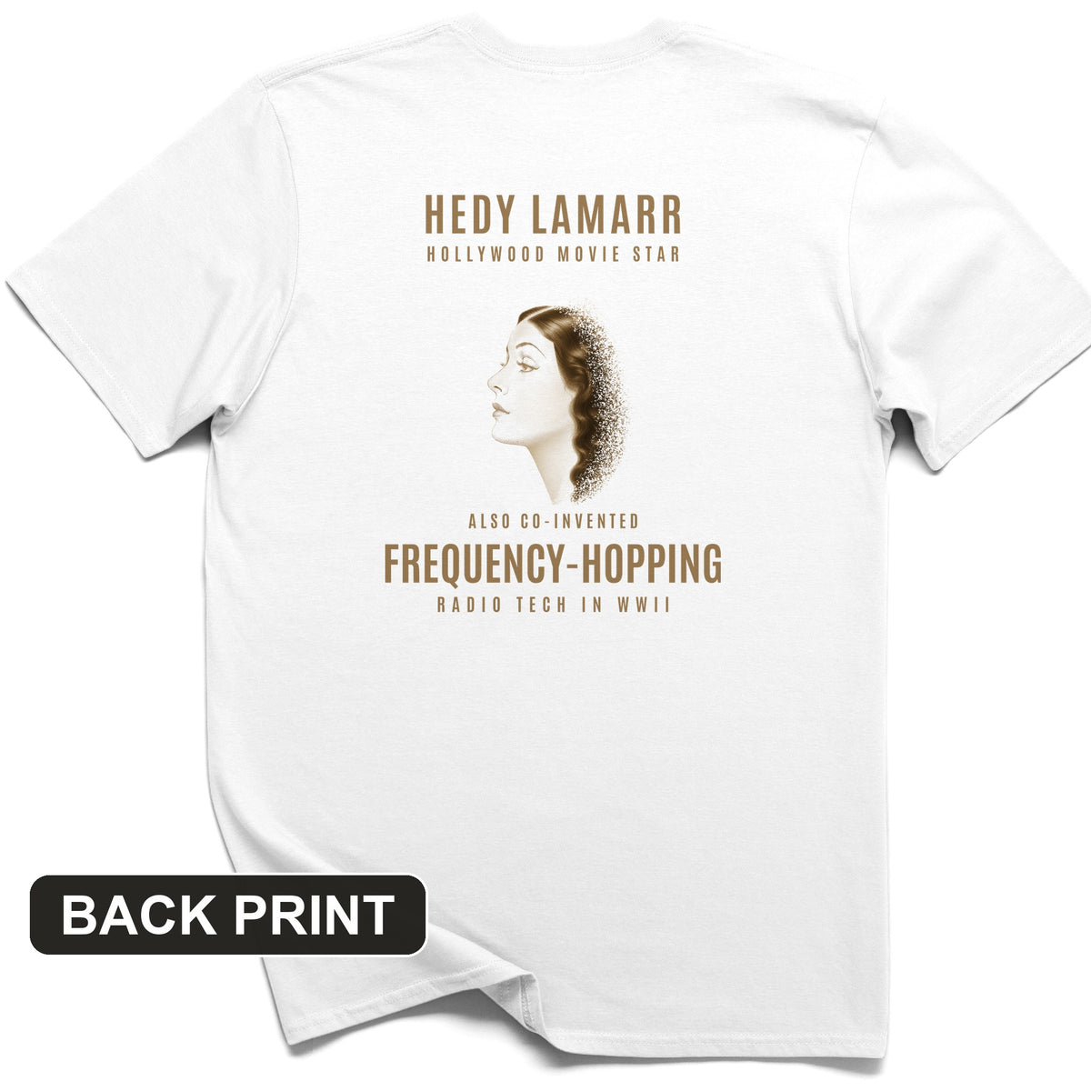 Hedy Lamarr Back Print T-Shirt