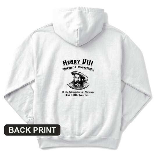 Henry VIII Cut It Off Back Print Hoodie