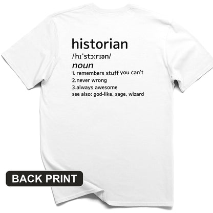 Historian Defined Back Print T-Shirt