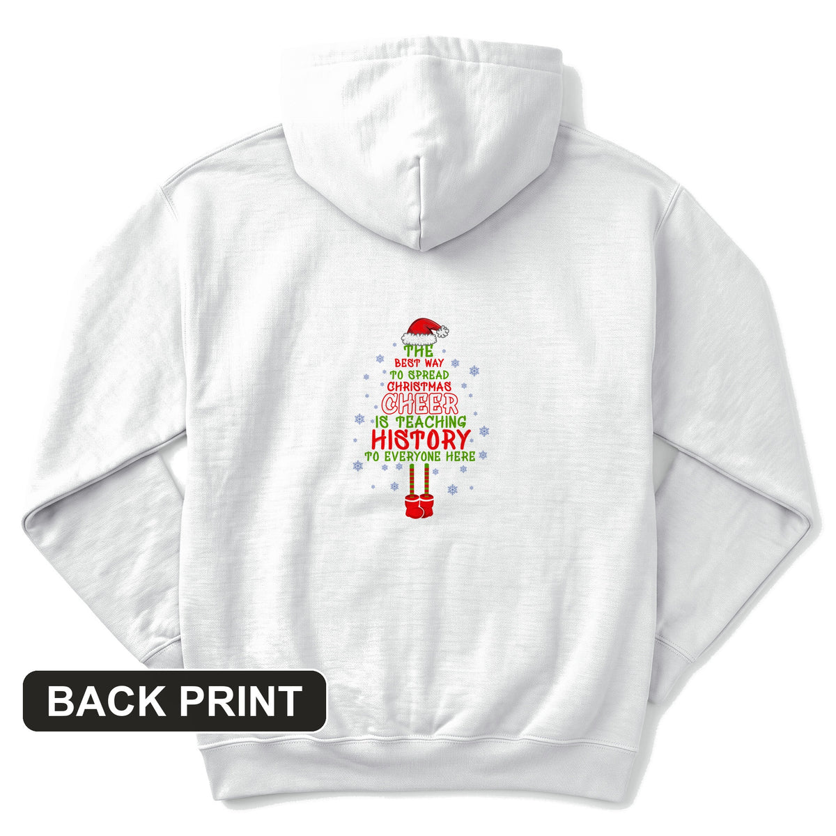 History Cheer Back Print Hoodie