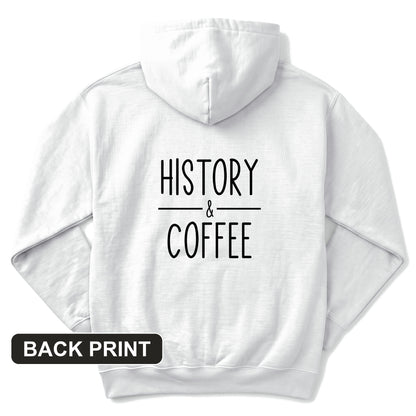 History & Coffee Back Print Hoodie