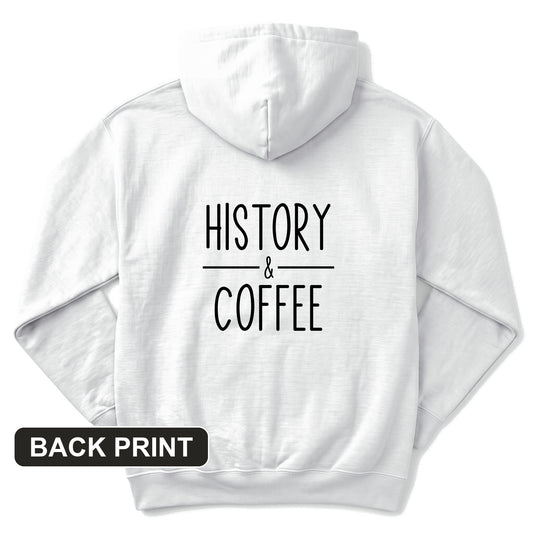 History & Coffee Back Print Hoodie
