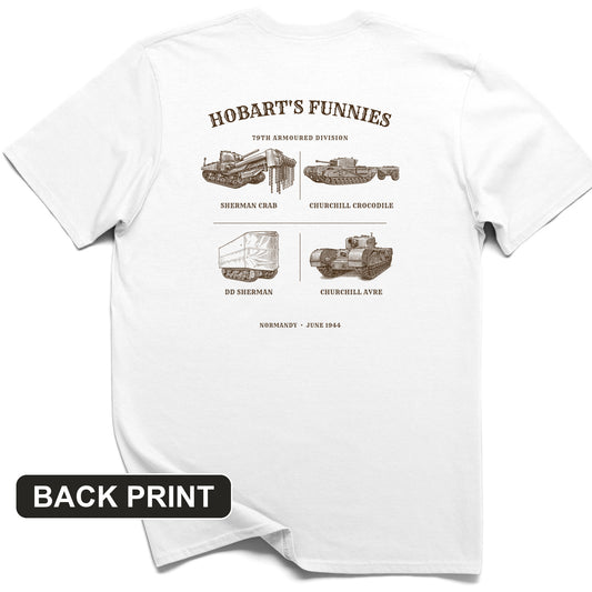 Hobart's Funnies Back Print T-Shirt