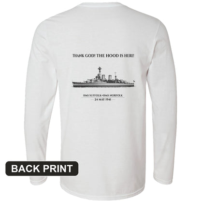 Hood Back Print Long Sleeve T-Shirt