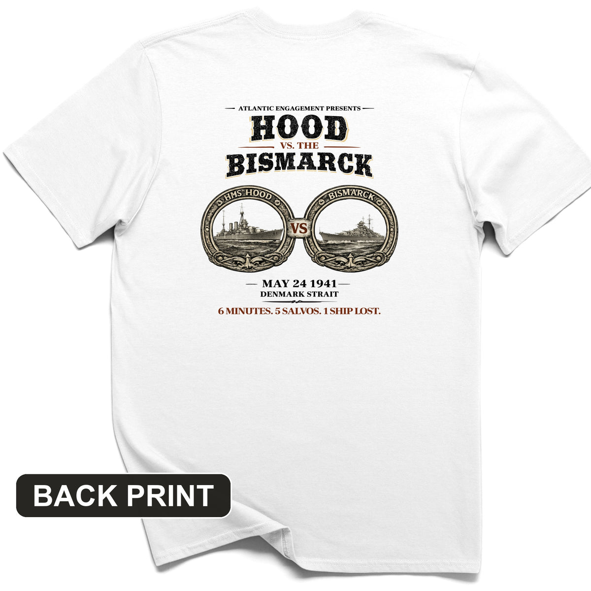 Hood vs Bismarck Back Print T-Shirt