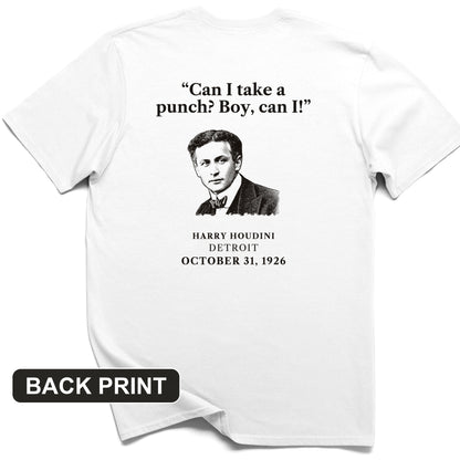Houdini Can I Take A Punch Back Print T-Shirt
