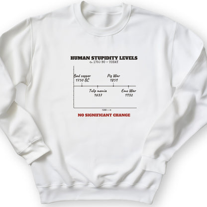 Human Stupidity Levels Crewneck