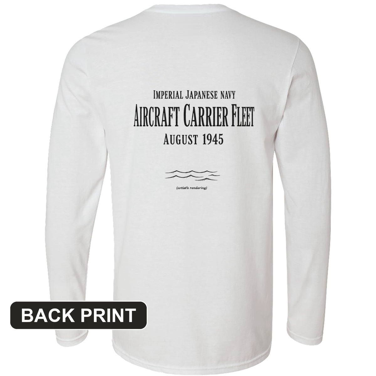 IJN Aircraft Carriers Back Print Long Sleeve T-Shirt