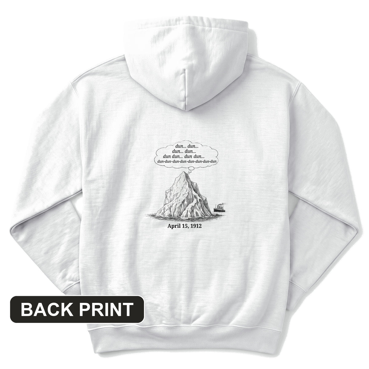 Iceberg Jaws Back Print Hoodie