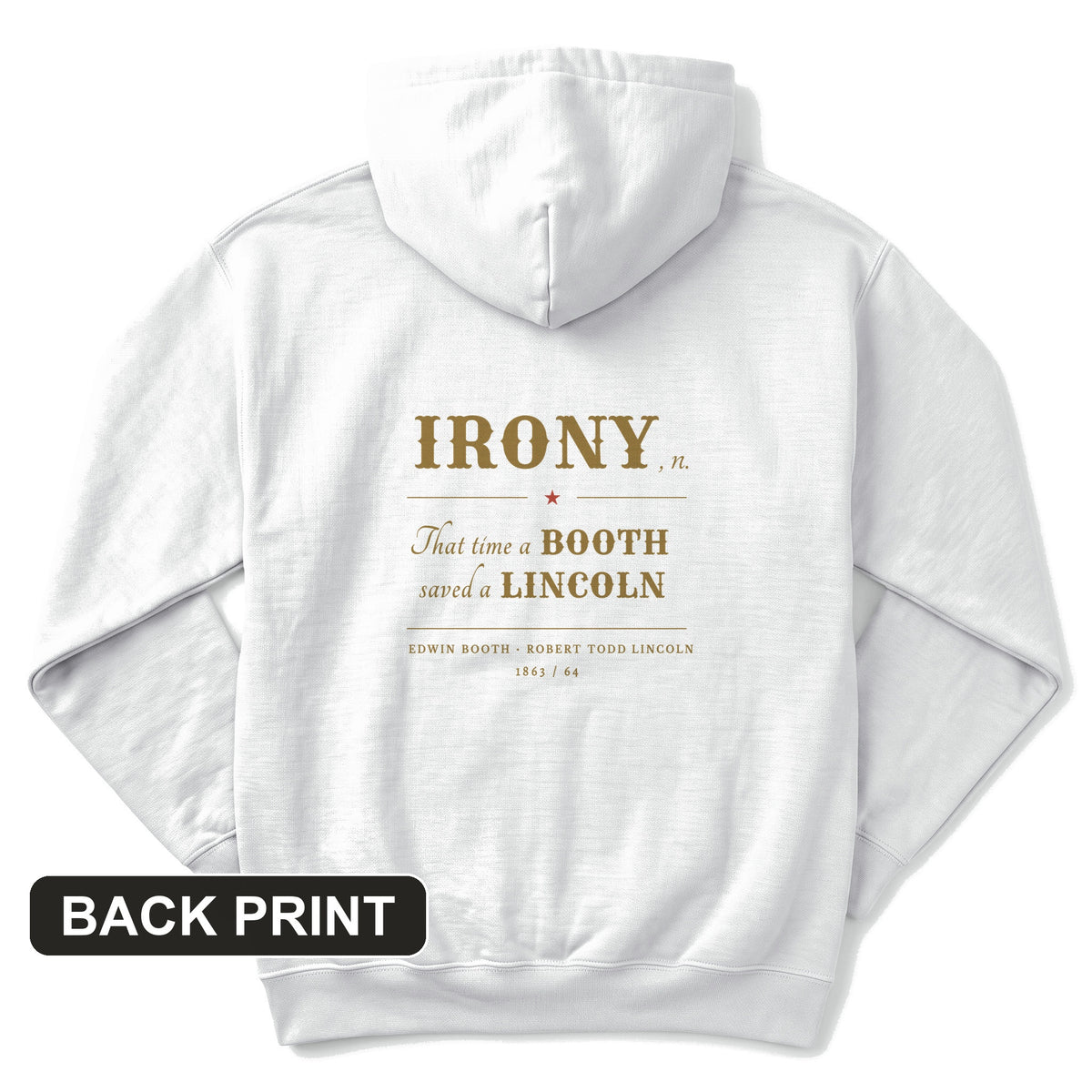 Irony Back Print Hoodie