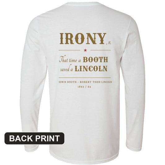 Irony Back Print Long Sleeve T-Shirt