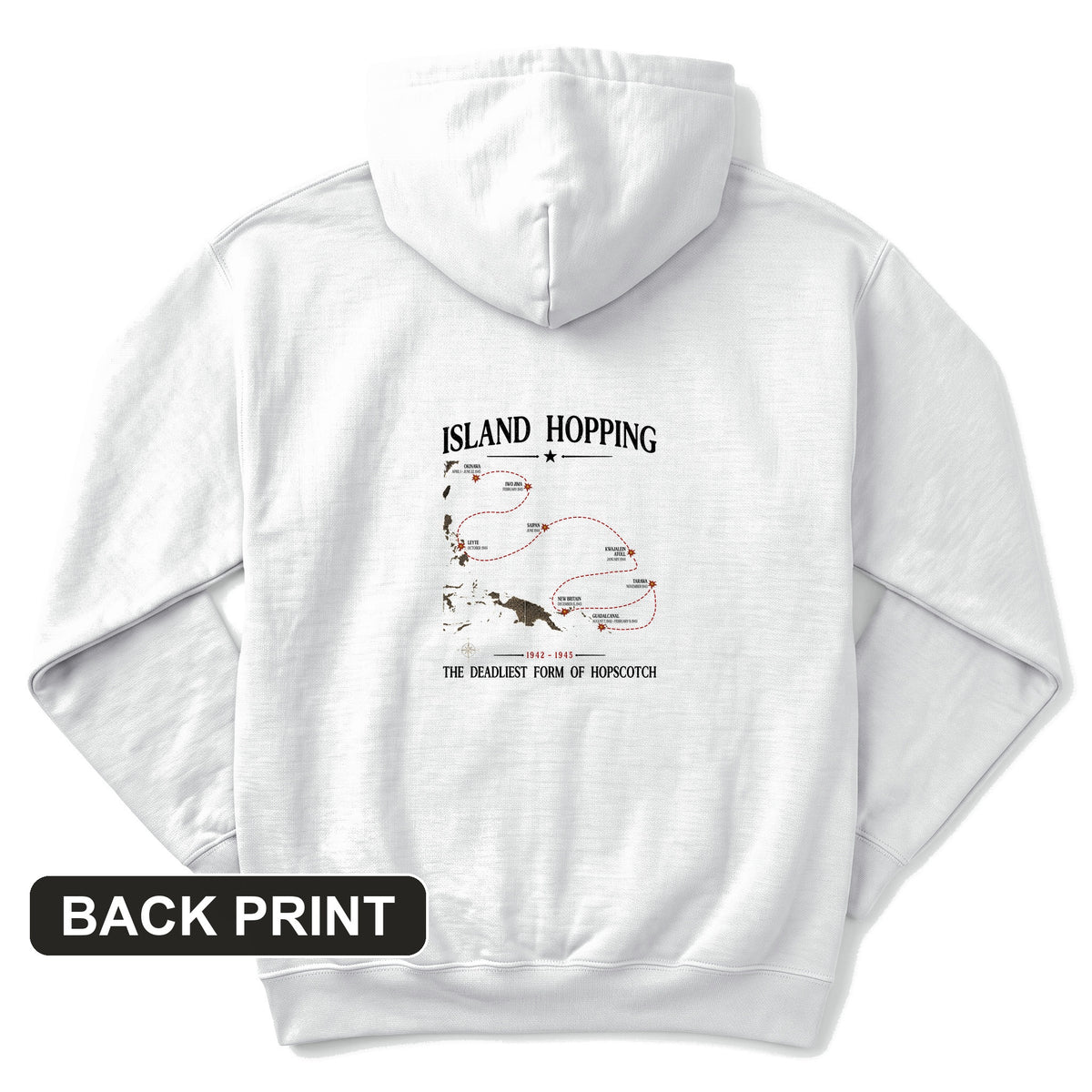 Island Hopping Back Print Hoodie