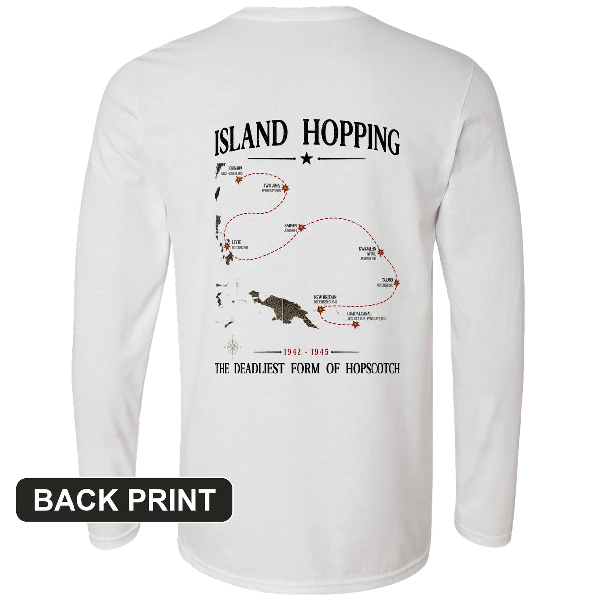 Island Hopping Back Print Long Sleeve T-Shirt