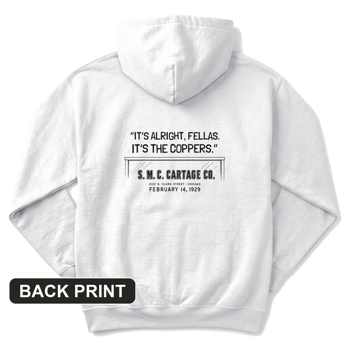 It's The Coppers Back Print Hoodie