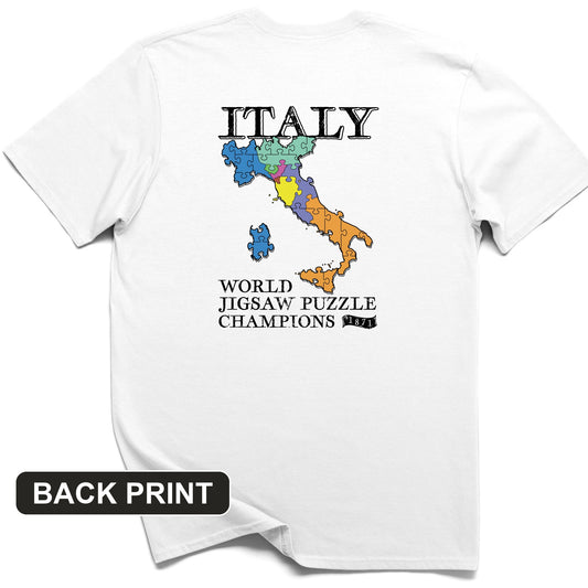 Italy Jigsaw Puzzle Back Print T-Shirt