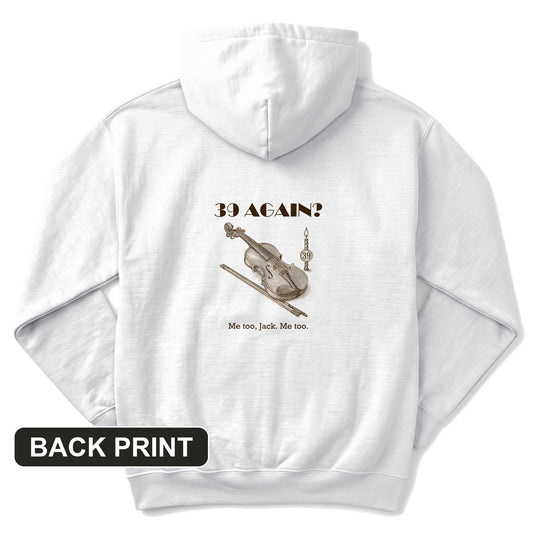 Jack Benny 39 Again Back Print Hoodie