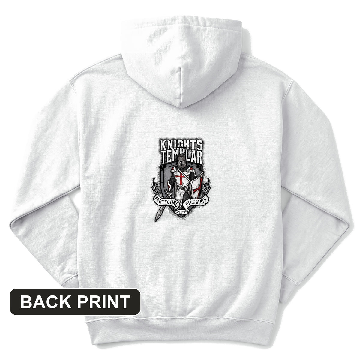 Knights Templar Back Print Hoodie