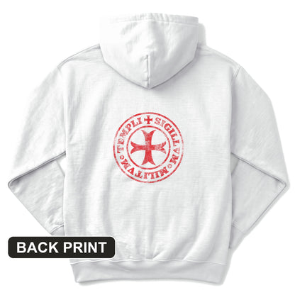 Knights Templar 2 Back Print Hoodie