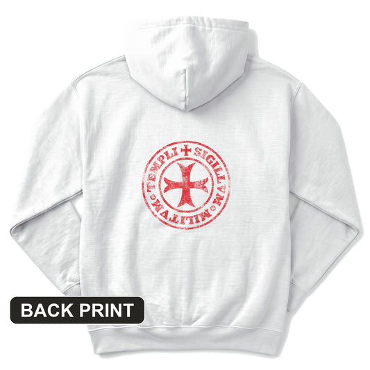 Knights Templar 2 Back Print Hoodie
