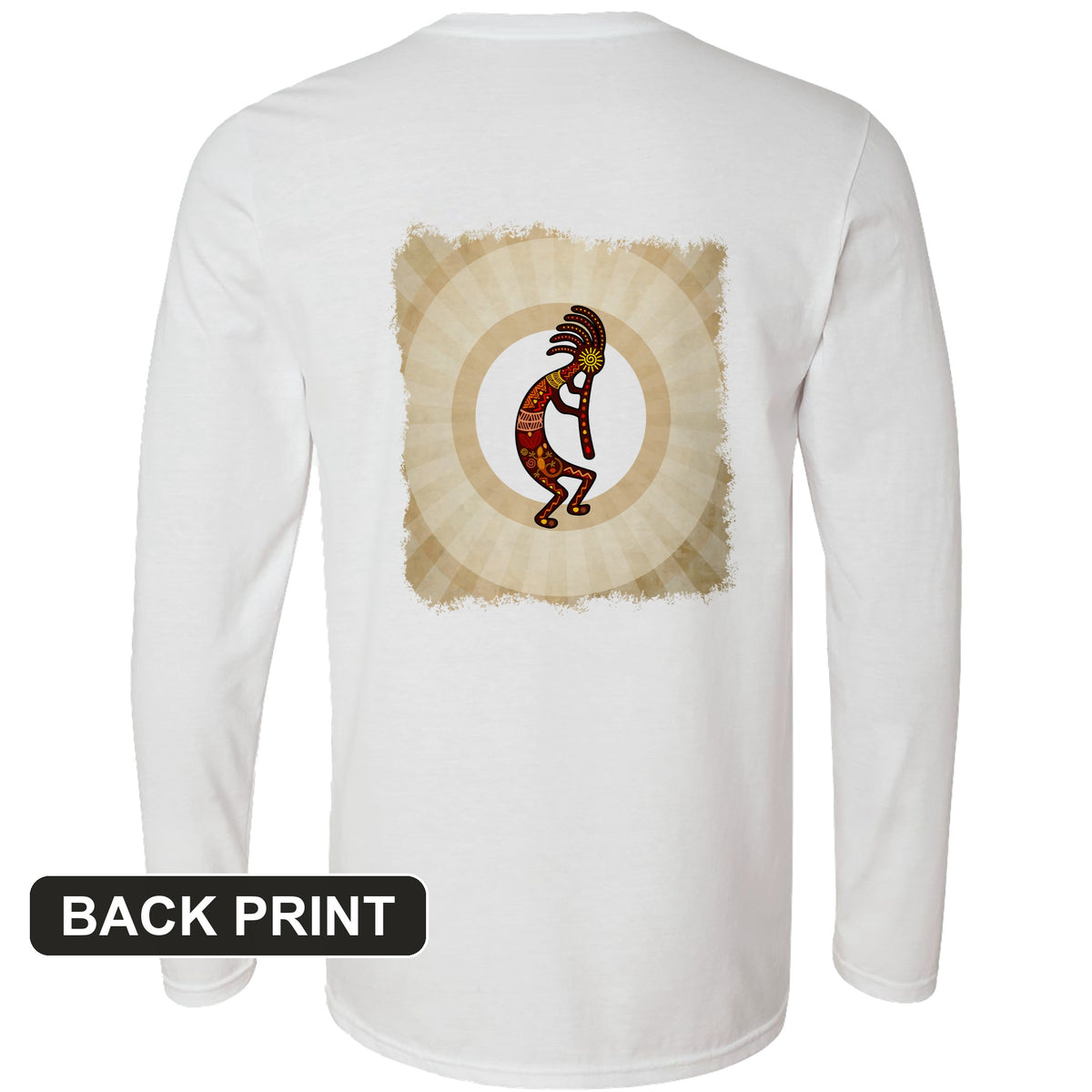 Kokopelli Back Print Long Sleeve T-Shirt