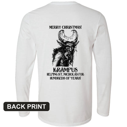 Krampus Back Print Long Sleeve T-Shirt