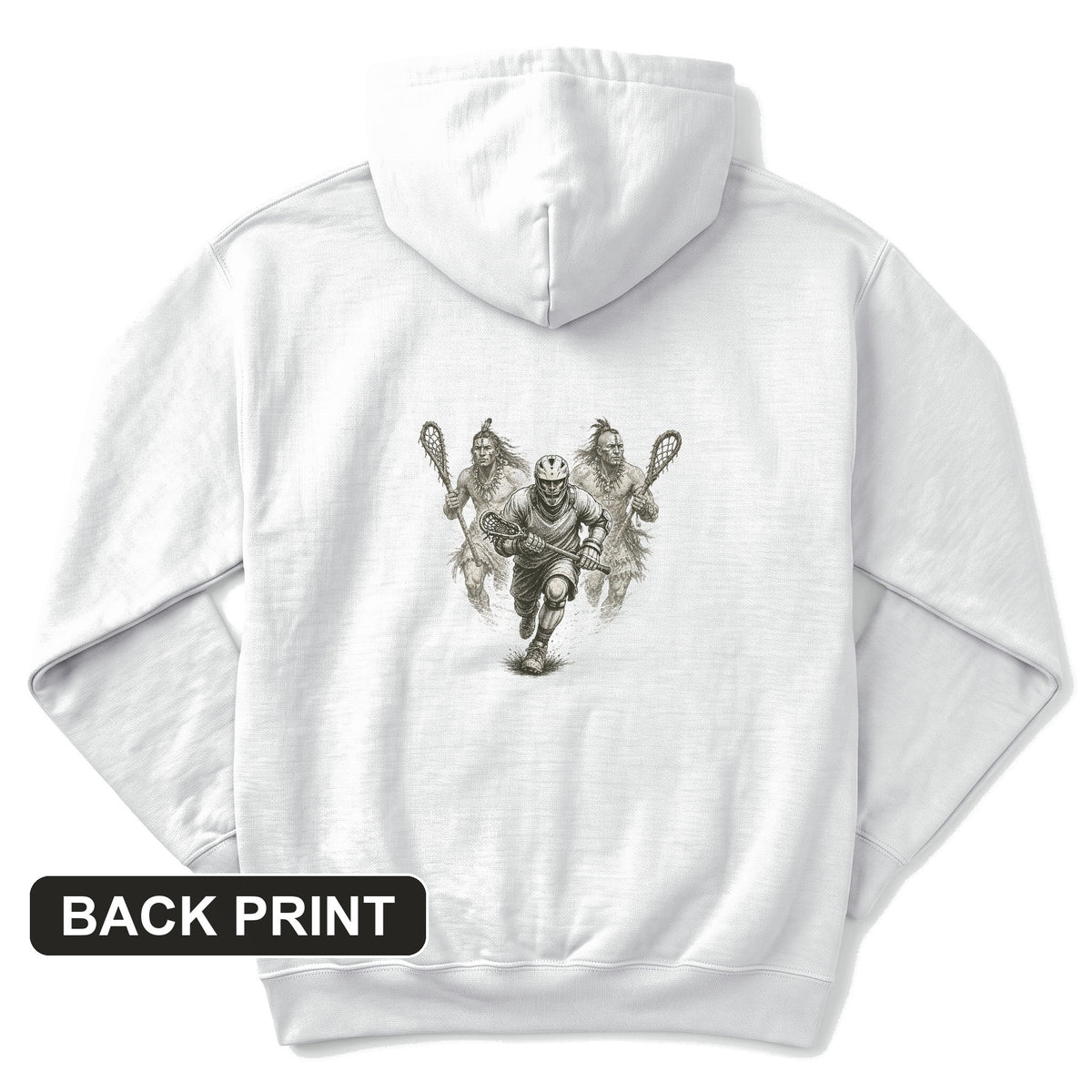 Lacrosse Back Print Hoodie