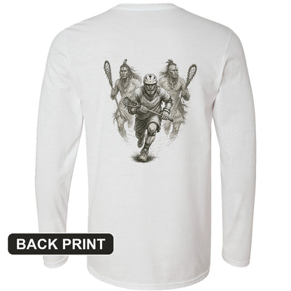Lacrosse Back Print Long Sleeve T-Shirt
