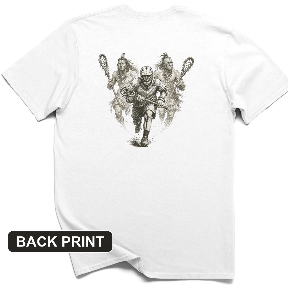 Lacrosse Back Print T-Shirt