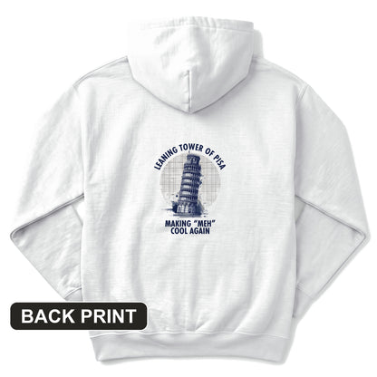 Leaning Tower of Pisa Back Print Hoodie