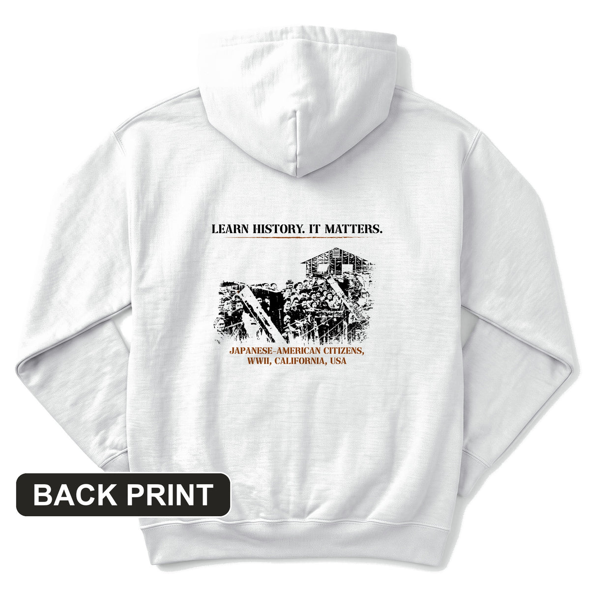 Learn History It Matters Back Print Hoodie