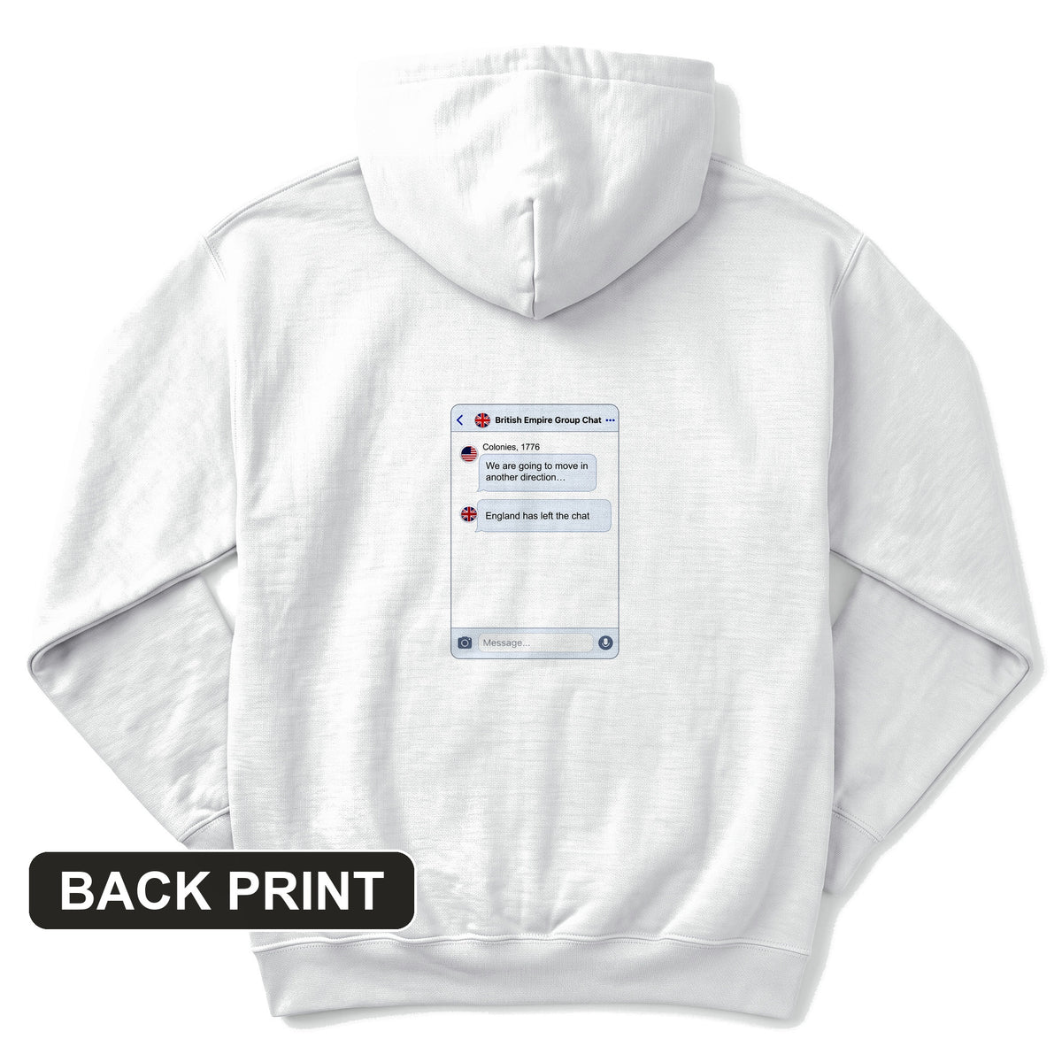 Left the Chat Back Print Hoodie