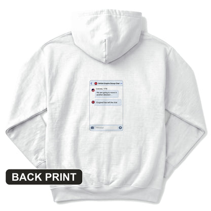 Left the Chat Back Print Hoodie