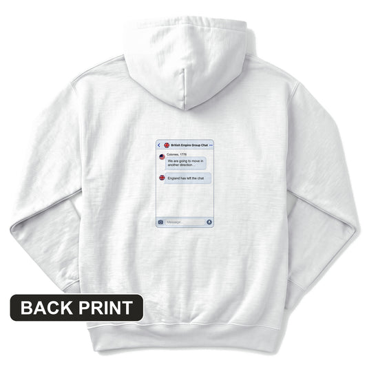 Left the Chat Back Print Hoodie