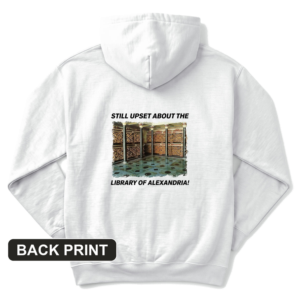 Library Of Alexandria Back Print Hoodie